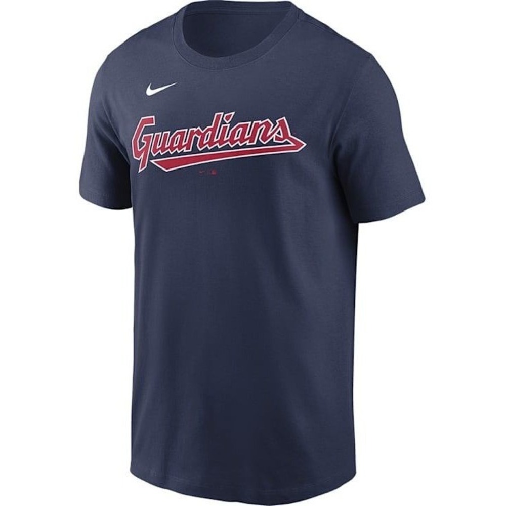 Nike Navy Blue Cleveland Guardians Baseball T Shirt‎ Jose Ramirez 57 Mens Size L